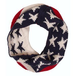 Code22 Warm Knit American Flag Infinity Scarf